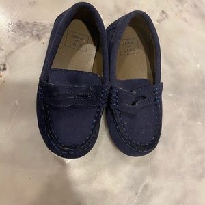 Navy suede baby boy loafer
